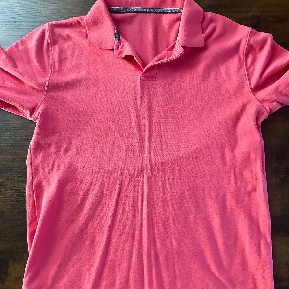 Saddlebred Short Sleeve Polo Shirt Men's Large Pink Refurbished